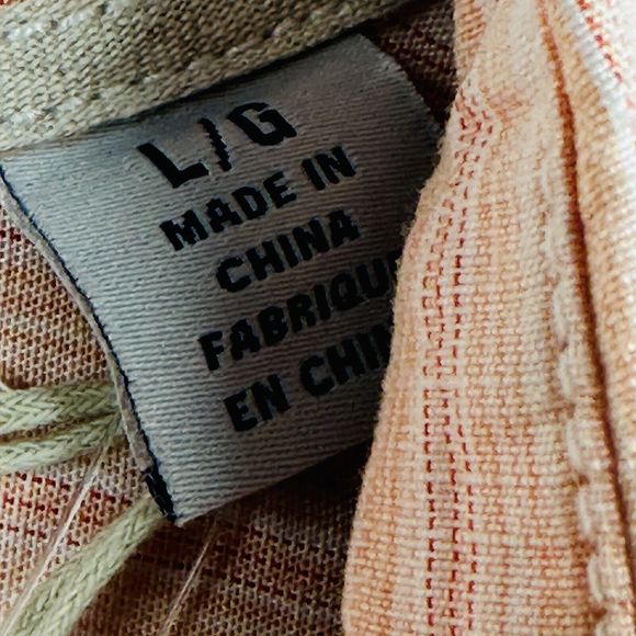 Tommy Bahama Men's Sand Linen Valencia Shirt Large Stripe Short Sleeve NWT $118 - Picture 9 of 11